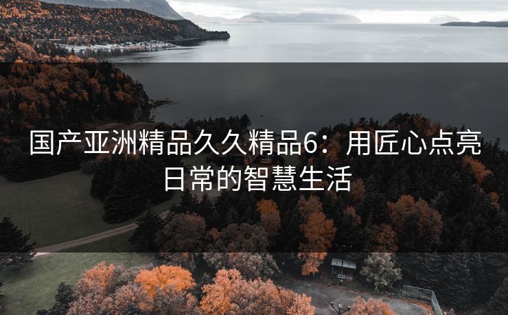 国产亚洲精品久久精品6：用匠心点亮日常的智慧生活