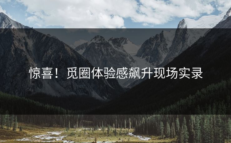 惊喜！觅圈体验感飙升现场实录