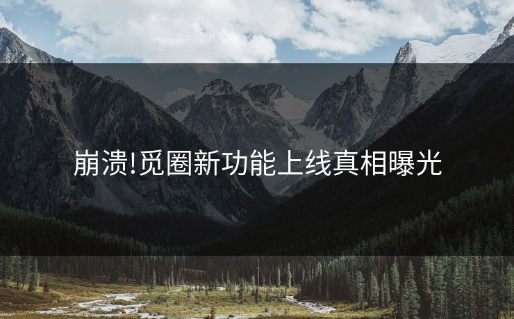 崩溃!觅圈新功能上线真相曝光